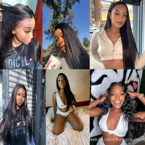 Rebecca Retail wigs 26 inches Transparent 13x4 Lace Front Human Hair Wigs Bone Straight Lace Front  Remy HD Lace Frontal Wig